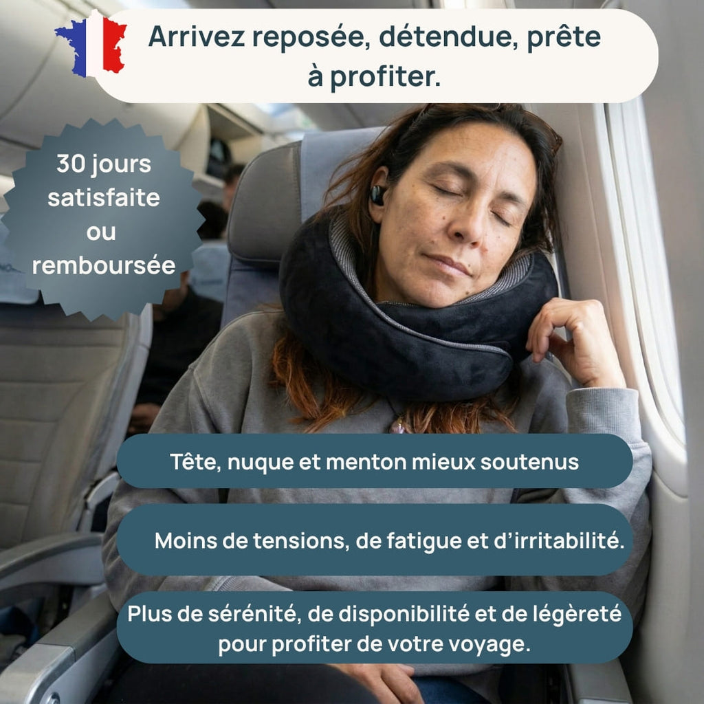 L'Oreiller de voyage Ergonomique 360° : Maintien Cervical & Repos réparateur