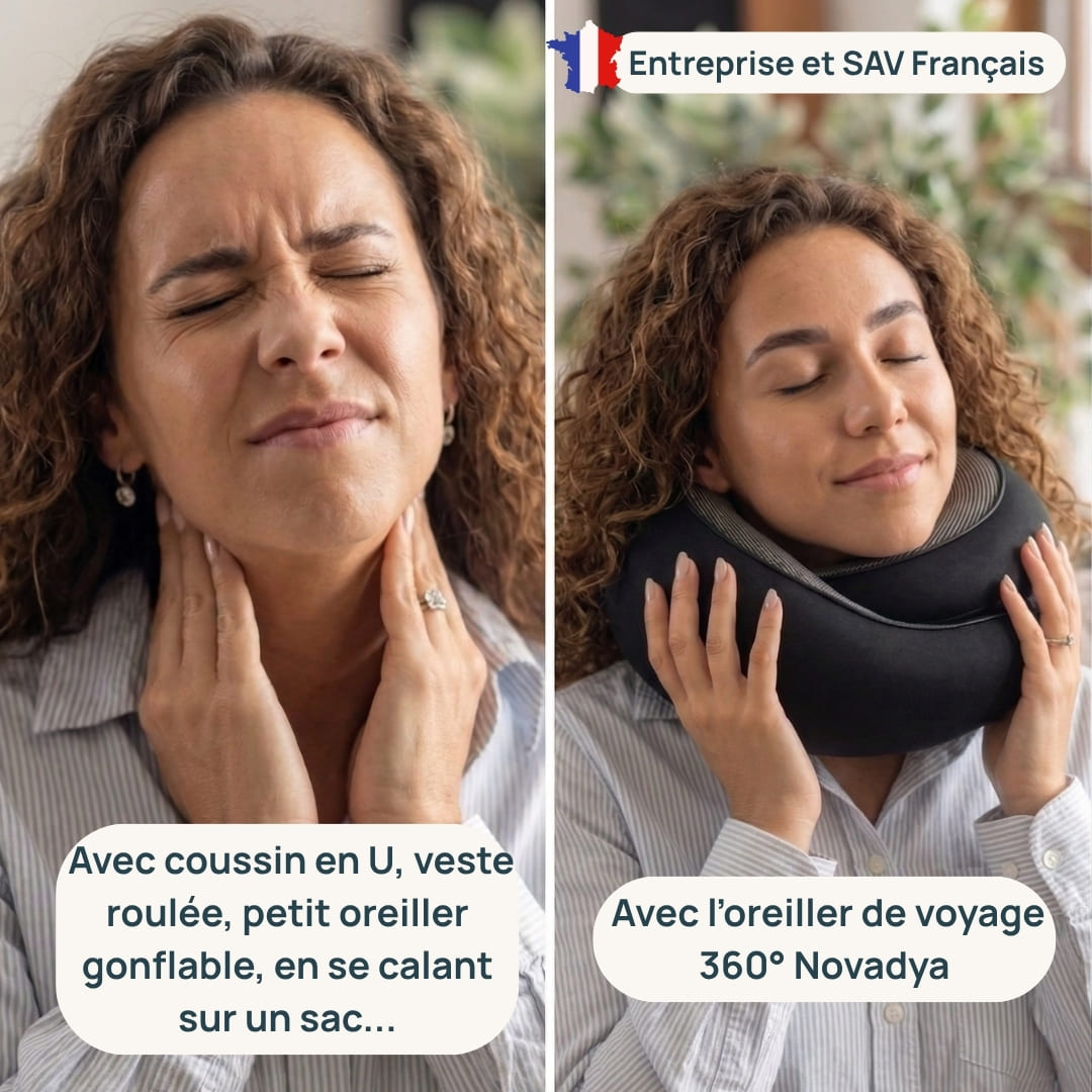 L'Oreiller de voyage Ergonomique 360° : Maintien Cervical & Repos réparateur