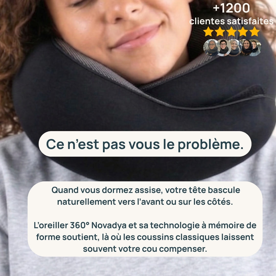 L'Oreiller de voyage Ergonomique 360° : Maintien Cervical & Repos réparateur